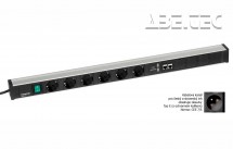 Kabelový kanál 836, 6 zásuvek, 2 USB, 2 CAT6A, vypínač TPR9-003