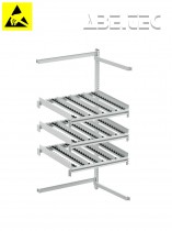 Boční-zadní rozšíření Treston FiFo Flow Rack, M900, ESD, 933x735x1860mm, TFR900SRE-49