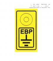 Lepicí štítky - symbol EBP, 33x17mm, 25ks/list