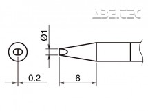 Pájecí hrot HAKKO T50-D1