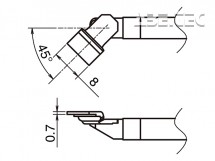 Pájecí hroty HAKKO T51-LA8 SOP, 2ks/bal