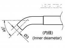 Odpájecí tryska HAKKO NA01-CB30, zahnutá, 3,0mm