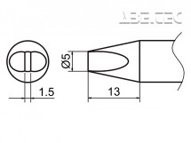 Pájecí hrot HAKKO T37-D5