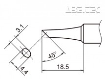 Pájecí hrot HAKKO T19-C3