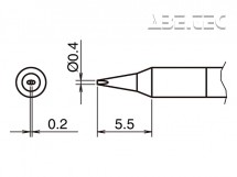 Pájecí hrot HAKKO T50-D04