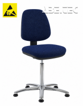 ESD pracovní židle Standard, AS3, ESD5, A-VL1463HAS modrá