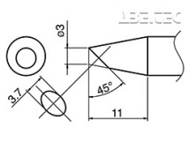 Pájecí hrot HAKKO T33-SSBC3, Slim Type