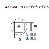 Určeno pro pouzdra PLCC 17.5x17.5 mm 