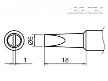 Pájecí hrot HAKKO T19-D5