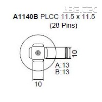 Určeno pro pouzdra PLCC 11.5x11.5 mm 