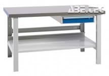 Spodní police pro stoly Workshop 1500, nastavitelné nohy, 1370x648mm, 92449012
