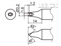 Pájecí hrot HAKKO T37-DR1632