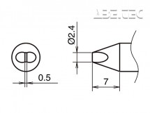 Pájecí hrot HAKKO T53-D24