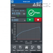 Graf zobrazuje sílu v závislosti na vzdálenosti nebo sílu v závislosti na čase.