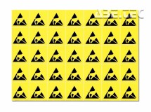 Lepicí štítky - základní ESD symbol, 20x20mm, 35ks/list
