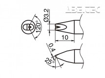 Pájecí hrot HAKKO T53-DR32