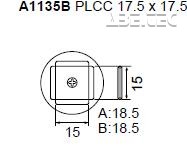 Určeno pro pouzdra PLCC 17.5x17.5 mm 