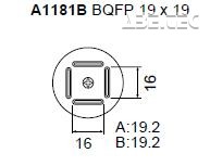 Určeno pro pouzdra BQFP 19x19 mm 