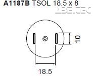 Určeno pro pouzdra TSOL 18.5x8 mm 