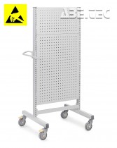 Průmyslový vozík Treston Multi Trolley M900 ESD, vysoký, perf. panely, TMTH9-005-49