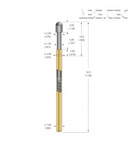 Pružinová kontaktní sonda, série 30, 30.118.13.30