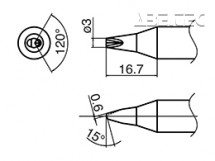 Pájecí hrot HAKKO T33-1610