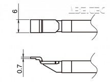 Pájecí hroty HAKKO T51-L6 SOP, 2ks/bal