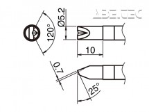 Pájecí hrot HAKKO T39-DR52