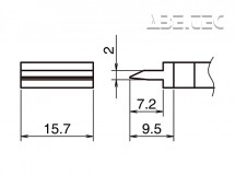 Pájecí hrot HAKKO T39-SP157