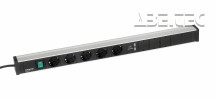 Kabelový kanál 836, 6 zásuvek, tlačítko nouzového zastevení, 2 USB, 2 CAT6A, TPR9-232