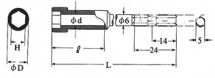 Bit V-14B (3.5x30l)-H5-(8)-100