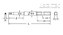 Bit V-14X (4x30l)-H2-(6)-70