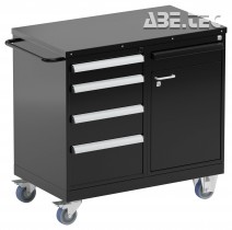 Vozík na nářadí Tool Trolley 1, ocelová deska, černý TWIN45-001-18
