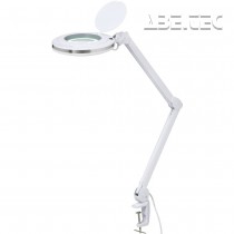 Stolní lupa s LED osvětlením TOOLCRAFT, 60 SMD LED, 8D, 3x, 3x127mm, bílá