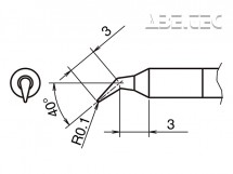 Pájecí hrot HAKKO T50-J01