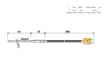 Teplotní čidlo B+B Thermo-technik, typ K (NiCrNi) B & B, -100 až 1000 °C