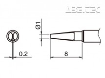 Pájecí hroty HAKKO T52-L1, 2ks/bal