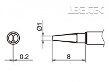 Pájecí hroty HAKKO T52-L1, 2ks/bal