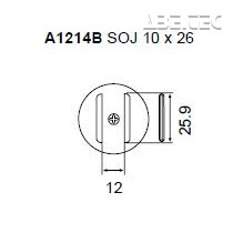 Určeno pro pouzdra SOJ 10X26 mm 
