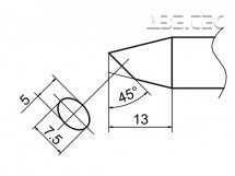 Pájecí hrot HAKKO T37-BC5075