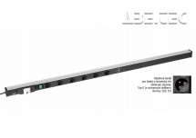 Kabelový kanál 1700, 6 zásuvek, 2 USB, fcp, vypínač TPR17-010