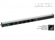 Kabelový kanál 836, 6 zásuvek, 2 USB, vypínač, TPR9-001-FR