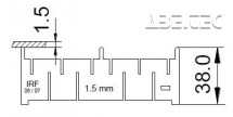 Držák DPS 40,5, 1,5 mm SF30.0004