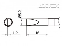 Pájecí hrot HAKKO T39-DL52