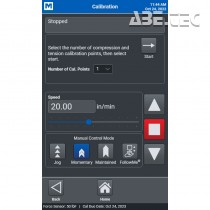 Snímač síly lze kalibrovat na testovacím rámu pomocí integrovaného softwarového nástroje