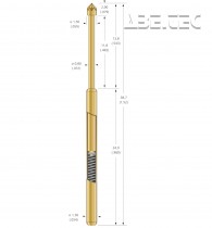 Pružinová kontaktní sonda, série 125, 125.08.15.15