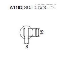 Určeno pro pouzdra SOJ 15x8  mm 
