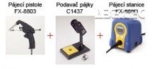 ESD / antistatická pájecí stanice Hakko FX-888D modrožlutá - Příklad konfigurace pro pájení jednou rukou