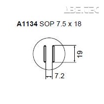 Určeno pro pouzdra SOP 7.5x15mm 