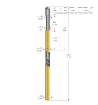 Pružinová kontaktní sonda, série 41, 41X.05.15.50